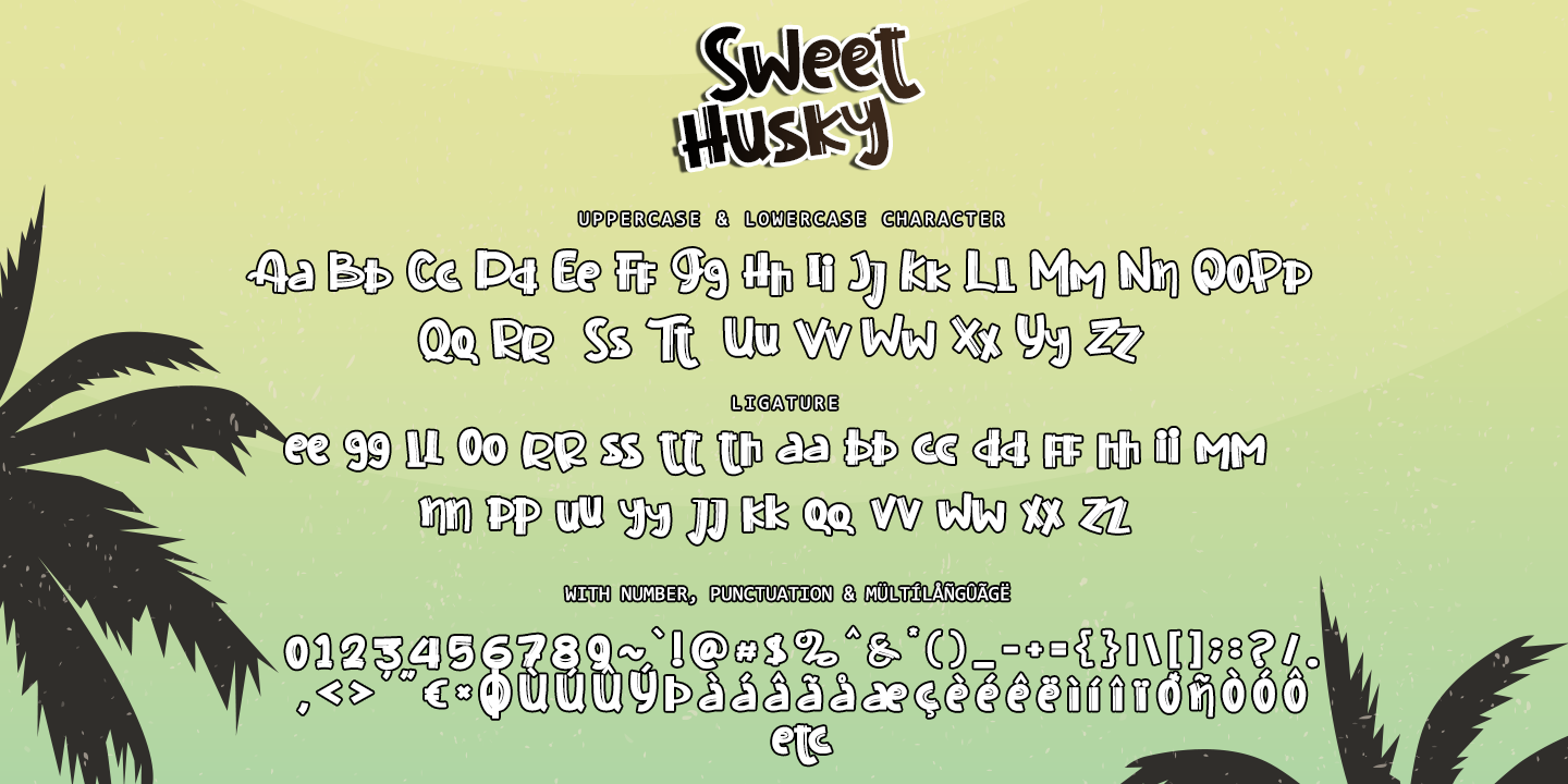 Sweet Husky Italic Font preview